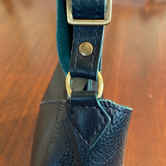 Portland Leather Goods Boreal Blue Green Small Naomi Shoulder Crossbody Bag - Picture 7 of 10